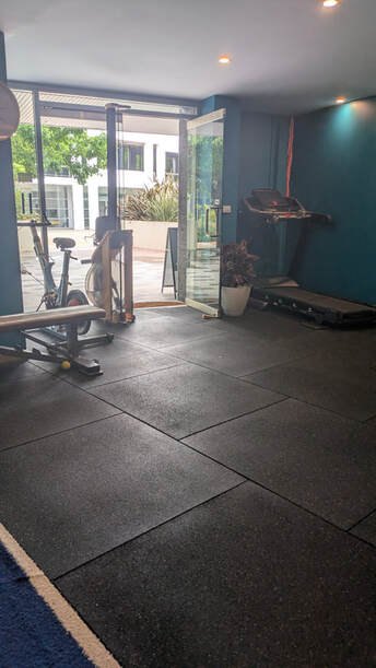 Open training floor at the studio entrance